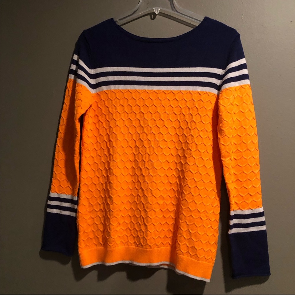 Color Block Textured Knit Top Extra Large - Picture 2 of 5